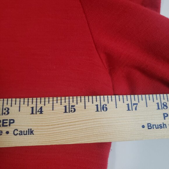 Diane Von Furstenberg Long Sleeve Dress Red 6 Wool Fit & Flare Romantic Classic - Picture 10 of 13